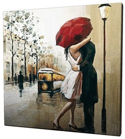 Obraz na plátne Red umbrella kiss KC042 45x45 cm