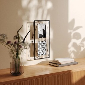 Čierny kovový rámček stojací/na stenu 48x23 cm Prisma – Umbra