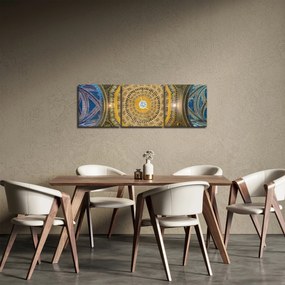 Obraz stropu Sienského kostola (s hodinami) (90x30 cm)
