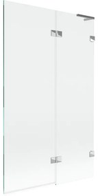 Mexen Lunar L, 2-krídlová vaňová zástena pravá 110 x 150 cm, číre sklo, chrómová, 897L-110-100-01-00-P