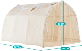 2v1 detský stan béžový