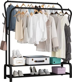 Vešiak na oblečenie v čiernej farbe LARY