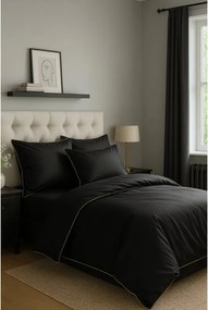 Detexpol Povlečení jednobarevní Pure Collection 100% mako satén černá 140x200, 70x80 cm