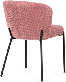Jedálenská stolička bouclé, ružová CT-W1077 PINK2