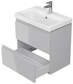 Cersanit Moduo Slim, závesná umývadlová skrinka 50cm, šedá lesklá, S929-005