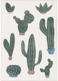 Zelený/slonovinový detský koberec 80x150 cm Cacto Malachite – FD