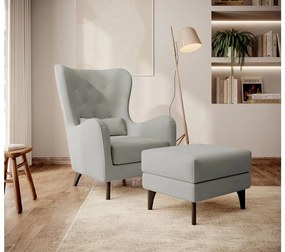 Kreslo Calimero I  (sivá + wenge). Akcia -20%. Vlastná spoľahlivá doprava až k Vám domov. 1099342