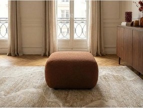 Oranžová podnožka z textílie buklé Montaigne – Bobochic Paris