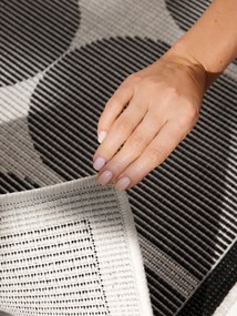 NORTHRUGS, Behúň Duet Bowen 106244 Black/White - na von aj na doma, 80x250, čiernobiela, chodba / predsieň