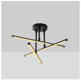 Čierne LED stropné svietidlo 26x51 cm Ledflower – Opviq lights