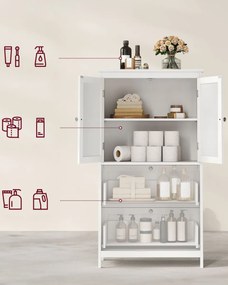 Kúpeľňová skrinka LAVORANO 110x60 cm, biela