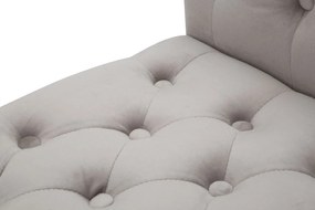 Lavica Paris 120 cm zamat šedá/zlatá