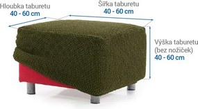 Super strečové poťahy NIAGARA zelená taburetka (40 - 60 cm)