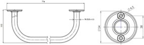 Aqualine Aqualine, Sušiak pevný 70cm, biela, 8012