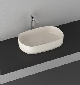 Sapho Sapho, INFINITY OVAL keramické umývadlo na dosku, 55x36 cm, Ivory, 10NF65055-2K