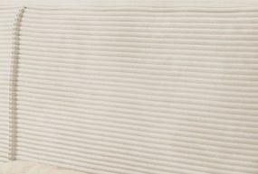 Posteľ Inez 180x200 cm, krémová štruktúrovaná látka