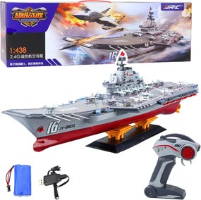 LEAN Toys Veľká lietadlová loď Diaľkovo ovládané RC svetlá 30 km/h 1:438