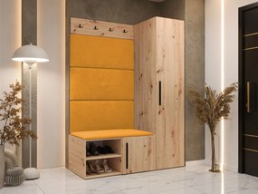 Predsieňová zostava Hekurt II, Farby: dub artisan, Farba čalúnenia:: Manila 32