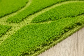 Kúpeľňový koberček Kobe Light Green svetlozelený, línie