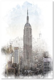 Gario Obraz na plátne Výšková budova v meste - Cornel Vlad Rozmery: 40 x 60 cm