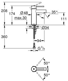 GROHE 34294001 - Umývadlová batéria ESSENCE DN 15 lesklý chróm
