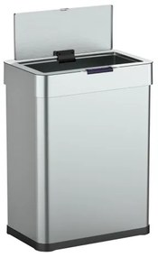Bezdotykový odpadkový Jumbo kôš 60l USB kábel zadarmo, strieborná