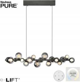 Paul Neuhaus Led závesné svietidlo Pure E-Popup šedá elektrické 2700-5000K P