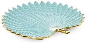 Dekoračný podnos HIRAL 4 03 svetlomodrý / zlatý