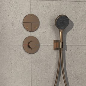 Hansgrohe ShowerSelect Comfort S, termostat pod omietku, kartáčovaný bronz, HAN-15559140