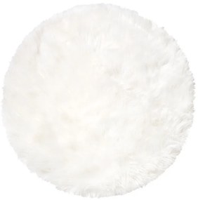 Koberec PEAU DE MOUTON 2 kruh biely