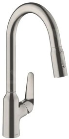 Hansgrohe Focus M42, drezová batéria M429-H220 s výsuvnou spŕškou, vzhľad nehrdzavejúcej ocele, HAN-71800800