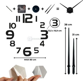 SENTOP | Nalepovacie hodiny na stenu - moderné 3D hodiny I SENTOP 12S034 analógové