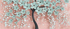 Obraz - Pastelovo modré kvety (120x50 cm)