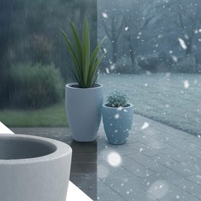 Sada 2 ks kvetináčov 2 round - sivá