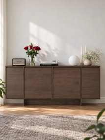 Štvordverová komoda Zolia 180 cm - elegantný orech