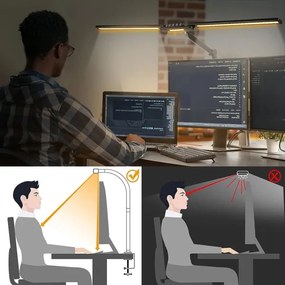 LED Stmievateľná dotyková stolná lampa LED/24W/230V 3000-6500K CRI 92 čierna