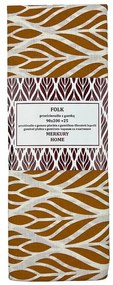 Napínacia plachta Folk bavlna ecru/horčicová 90x200 + 25 Merkury Home