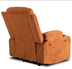 Masážne polohovateľné kreslo ARIEN ryšavý menšester - vintino.sk