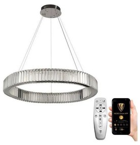 NEDES LED Stmievateľný luster na lanku LED/50W/230V 3000-6500K chróm + diaľkové ovládanie ND3545