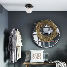 Čierne stropné svietidlo SULION Musa, ø 14 cm