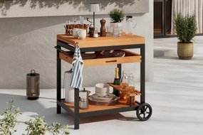 XXXLutz ZÁHRADNÝ SERVÍROVACÍ VOZÍK, drevo, kov, 73/80/50 cm Ambia Garden - Online Only záhrada - 002459004101
