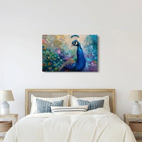 Obraz - Maľba páva (90x60 cm)