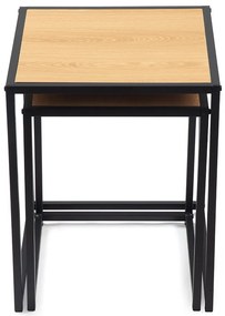 Noela Súprava odkladacích stolíkov s čiernym rámom DUETTA 40, 35