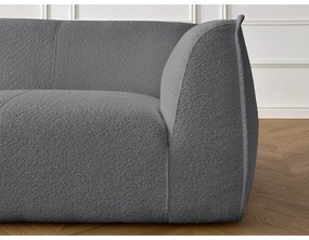 Tmavosivá pohovka z textílie buklé 242 cm Giorgia – Bobochic Paris