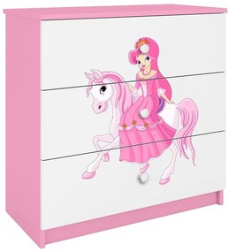 Detská komoda Babydreams ružová – Princezná 1