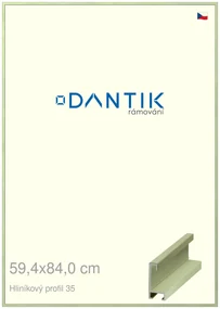 DANTIK rám na obraz 59,4x84 | ALU Dýha barevná zelená pastel (Plexi Čiré)