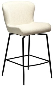 Krémovobiela čalúnená barová stolička (výška sedadla 67,5 cm) Glam – DAN-FORM Denmark