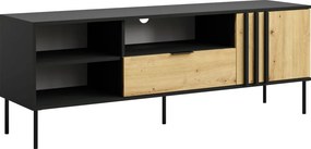TV stolík, čierna/dub artisan, RIMINA