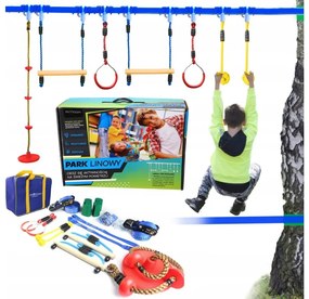 Prenosná prekážková dráha pre deti - lanový park 123498