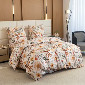 Obliečky z mikrovlákna FLORAL RIBBON krémové Rozmer obliečky: 70 x 90 cm | 140 x 200 cm